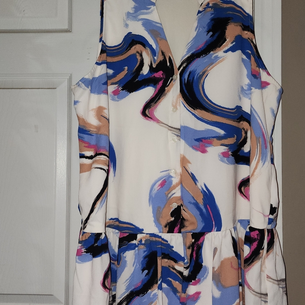 Nine West Multicolor Abstract Dress